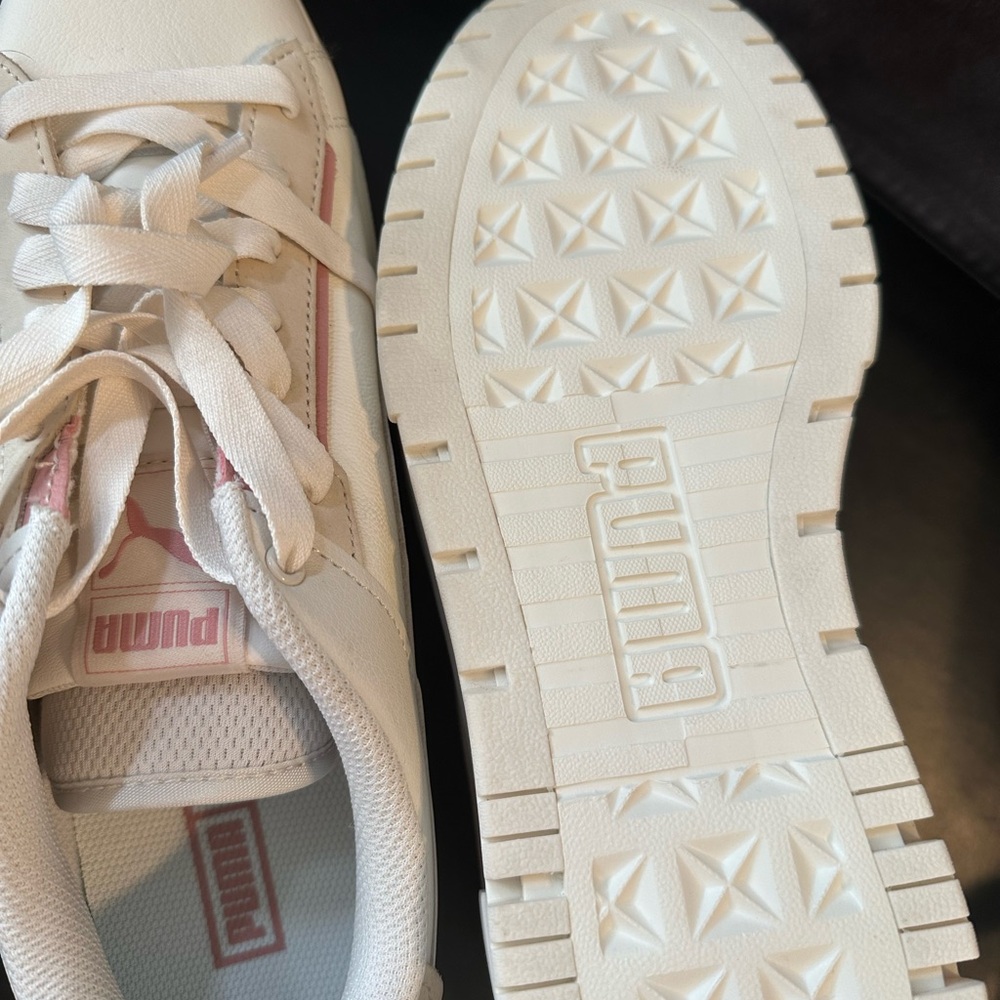 PUMA Women's Cream and Pink Platform Sneakers size 9.5 new no box no tags - Picture 10 of 11